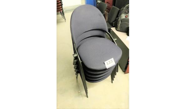 5 stapelbare stoelen, SEDUS, stof bekleed